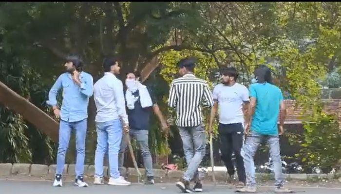 Delhi: Two injured in clashes between two student groups in JNU, police close gates of the campus