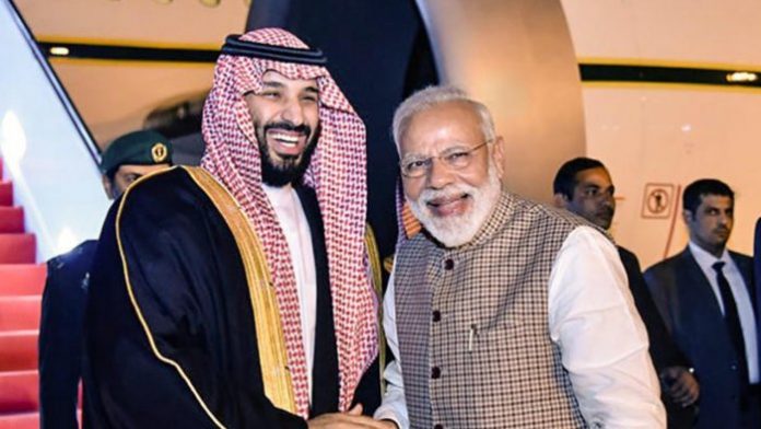 PM Modi with Saudi crown prince MBS