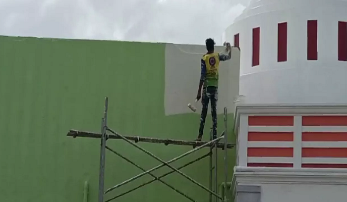 Kalaburgi Railway station building gets fresh ‘whitewash’ after locals complain green colour makes it look like a mosque
