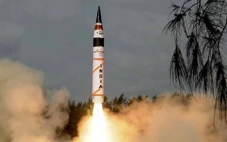 India successfully carries out night trials of the Agni-V nuclear-capable ballistic missile at its full range of 5500 km