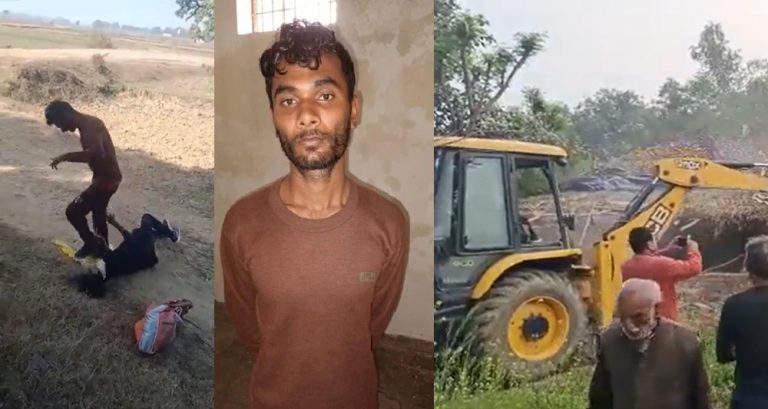 Madhya Pradesh: Youth arrested after he brutally kicked a girl till she fainted and the video went viral, administration bulldozes his house