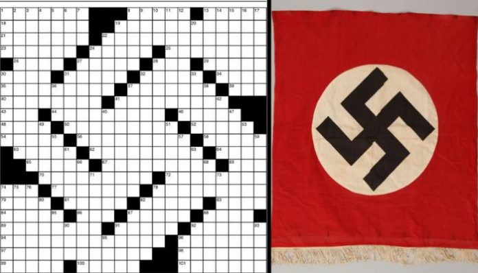 Netizens accuse New York Times of putting the Nazi symbol in their crossword on the eve of the Jewish festival Hanukkah