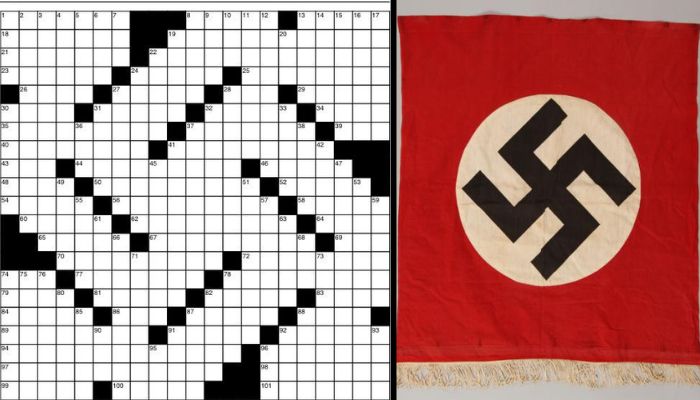 Netizens accuse New York Times of putting the Nazi symbol in their crossword on the eve of the Jewish festival Hanukkah
