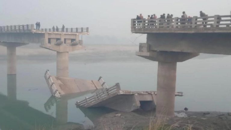 Newly constructed bridge collapses in Bihar’s Begusarai