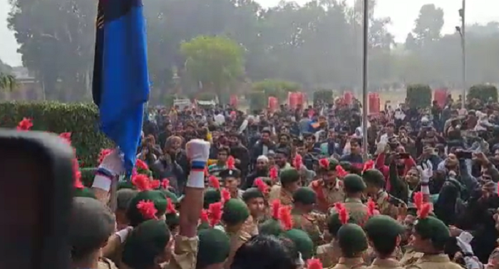 Students in NCC uniforms raise ‘Nara-e-Takbeer, Allah-hu-Akhbar’ slogans in Aligarh Muslim University, alumnus demands probe