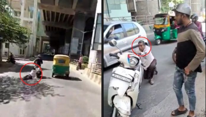 Karnataka: Viral video shows biker dragging a man on the streets of Bengaluru