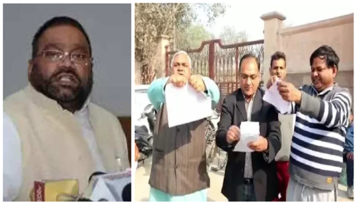 UP police books OBC Mahasabha members and Samajwadi Party leader Swami Prasad Maurya for burning copies of Ramcharitmanas in Lucknow
