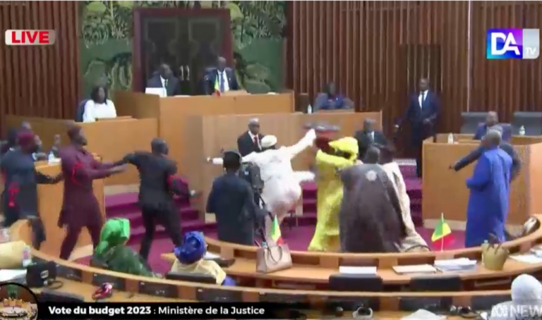Watch: Senegalese MPs attack and kick a pregnant legislator in parliament over her remarks on an influential Muslim leader, jailed
