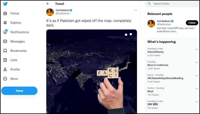Fact-Check: Did Pakistan go so dark due to grid failure that it vanished from the world map?