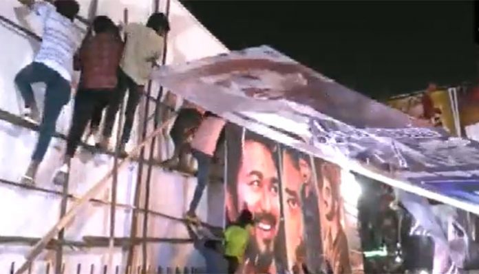 Fans torn posters of actor and film they don't like in Chennai