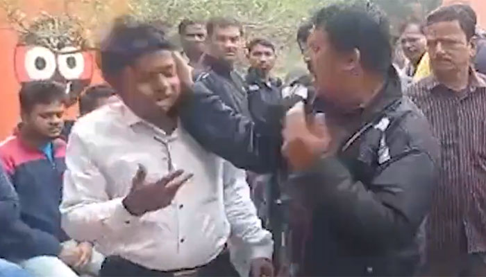 TMC leader slaps a man for raising a complaint in West Bengal, video viral
