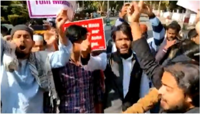 'Allah-Hu-Akhbar' slogans raised again at AMU, students stage protest, extend support to BBC documentary