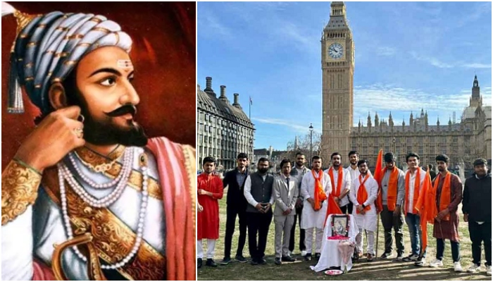 Slogans of ‘Jai Bhavani, Jai Shivaji’ echo in the UK as Indian students celebrate Shiv Jayanti at Parliament Square in London