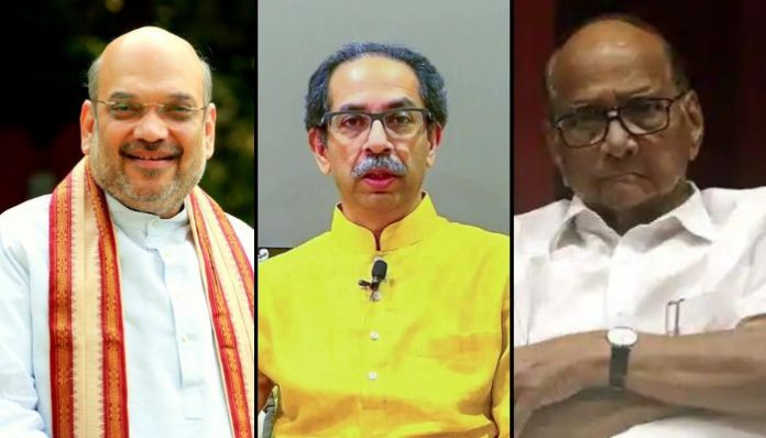 Amit Shah mocks Uddhav Thackeray for 'falling at the feet' of Sharad Pawar for CM post