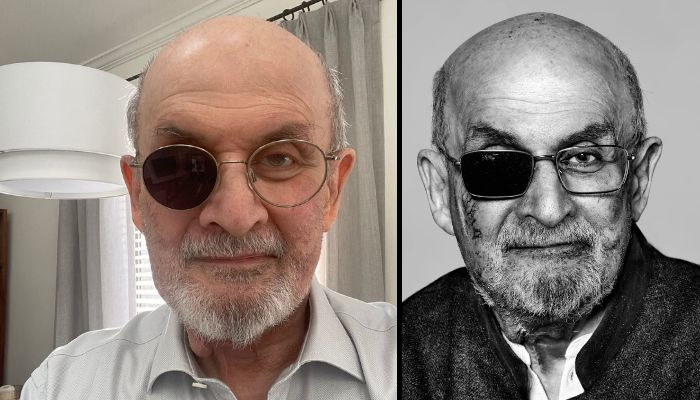 Author Salman Rushdie shares his picture after recovering from a brutal stabbing attack in New York by an Islamist Jihadi