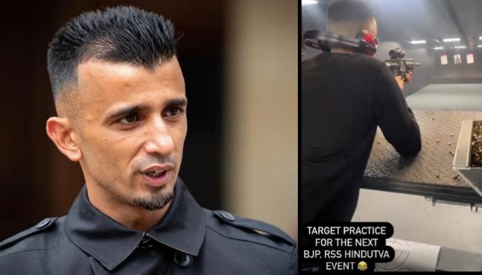 United Kingdom: Islamist Shakeel Afsar threatens Hindu diaspora with a gun, calls them 'target practice'