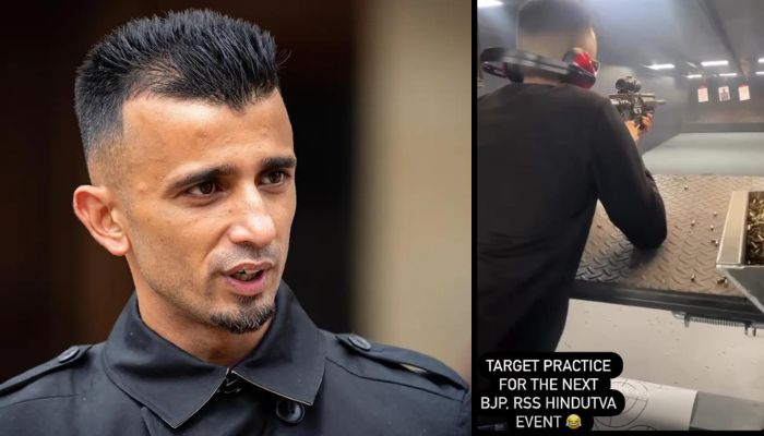United Kingdom: Islamist Shakeel Afsar threatens Hindu diaspora with a gun, calls them ‘target practice’