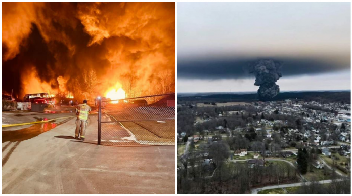 Train derailment in Ohio, USA causes massive chemical disaster