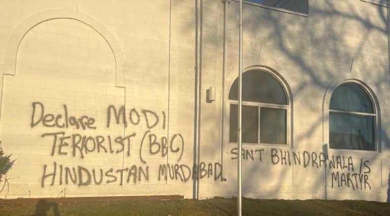 Ram Mandir defaced with anti-India graffiti in Mississauga, Canada, investigation initiated