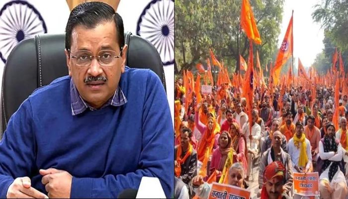 ‘Why can’t we have salaries like Muslim clerics?’: Hindu priests chant Hanuman Chalisa in protest outside CM Kejriwal’s house
