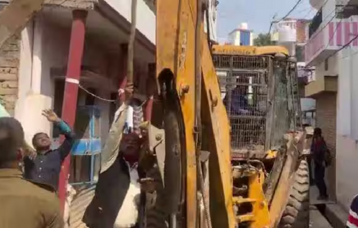 Prayagraj: Bulldozers rolled over properties of accused involved in Umesh Pal murder case