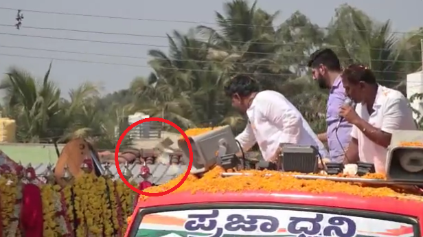 Karnataka: Congress’ DK Shivakumar throws Rs 500 currency notes at people during a rally ahead of elections