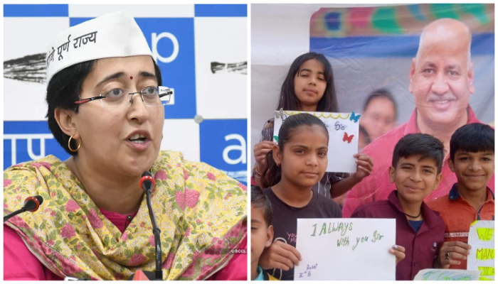 AAP leaders use children as props to garner sympathy after CBI arrests Manish Sisodia in liquor scam case