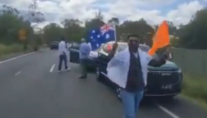 Hindus take out a rally in Australia after the Laxmi Narayan temple in Brisbane got attacked by Khalistanis