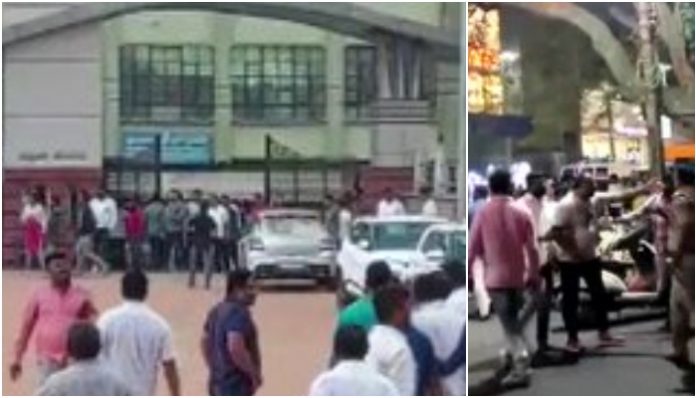 Bengaluru: Congress and BJP workers engage in violent clashes over banners, pelt stones, attack with sticks, 3 FIRs registered