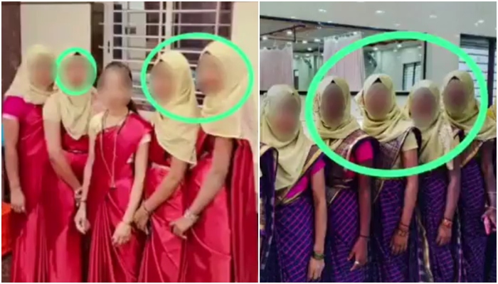 Karnataka: Hindu women forced to wear Hijab, remove Kumkum by event management companies during events by Muslim community in Tumkur