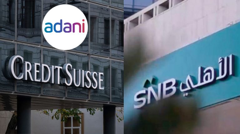 Credit Suisse shares sink after Saudi National Bank rules out further assistance, the Swiss bank had rejected Adani bonds over Hindenburg row