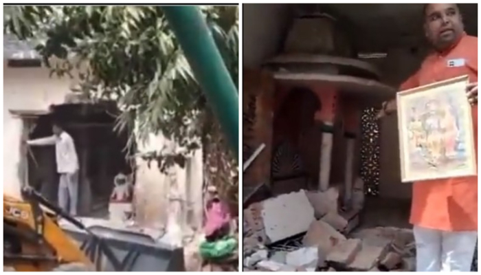 Delhi: Local Hindus and BJP leaders protest the demolition of 50-year-old Hanuman temple, party accuses AAP Govt of misinforming DDA