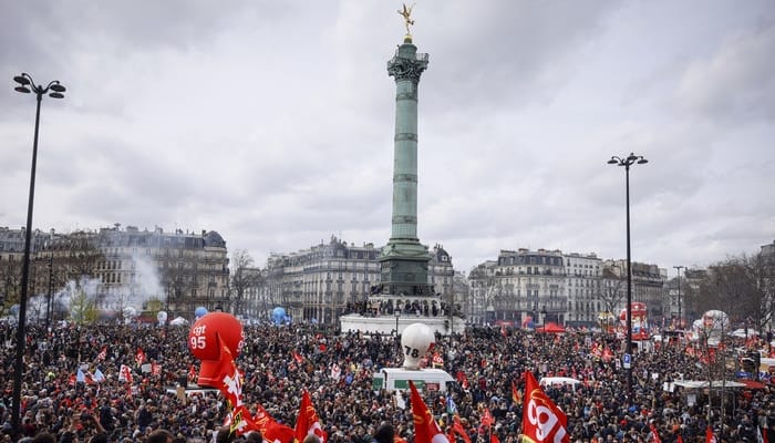 France rocked by nationwide protest over pension reforms after govt plans to raise the minimum retirement age to 64 from 62