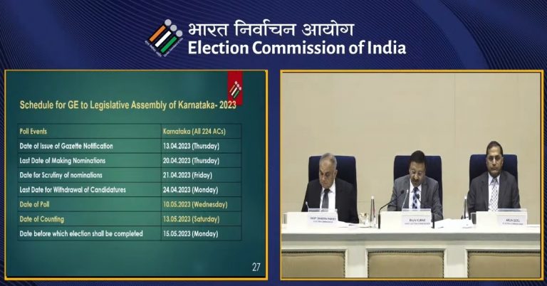 EC announces schedule of Karnataka assembly elections: Polling to take place on May 10, results to be declared on May 13