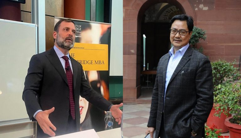 “People of India know Rahul Gandhi is Pappu”: Kiren Rijiju says ‘he is extremely dangerous for India’s unity’ over Cambridge speech of the Congress MP