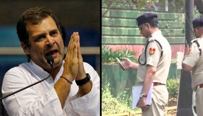 Delhi Police reach the residence of Rahul Gandhi to gather details about his 'women being gangraped' remark
