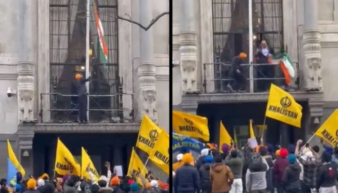 UK: Khalistanis remove tricolour installed at Indian High Commission, India registers objection