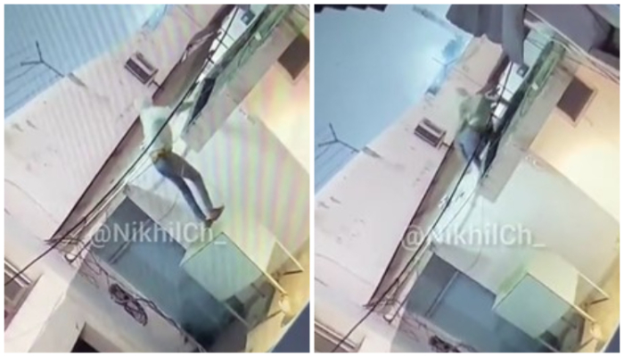 Youth scales the wall to sneak into girls hostel, tried to molest a girl by holding her at knifepoint, video goes viral