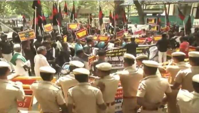 Tamil Nadu: TDPK workers protest against alleged Brahmin, North Indian dominance in public sector jobs