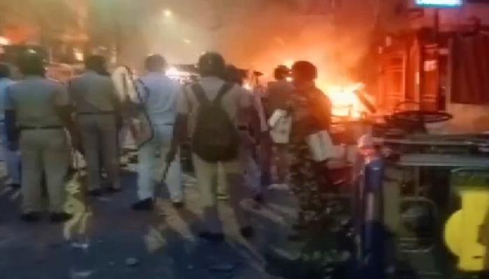 West Bengal: Violence erupts during Ram Navami procession in Howrah, several vehicles and shops torched