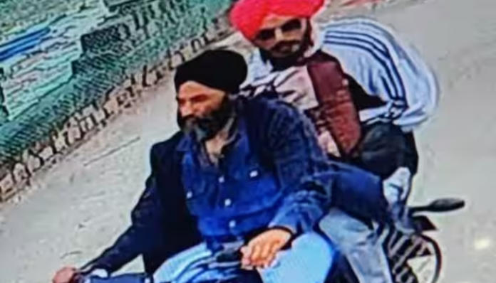 Amritpal Singh escaping on a bike.