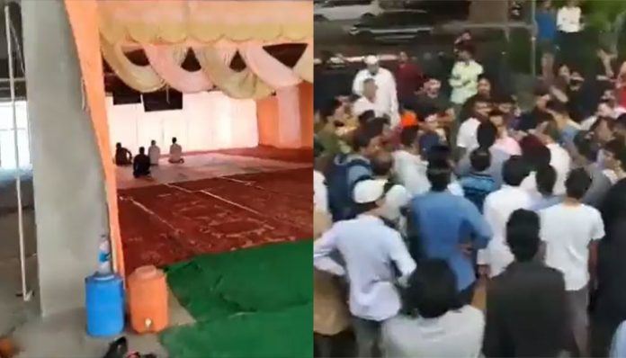 Residents objected to namaz