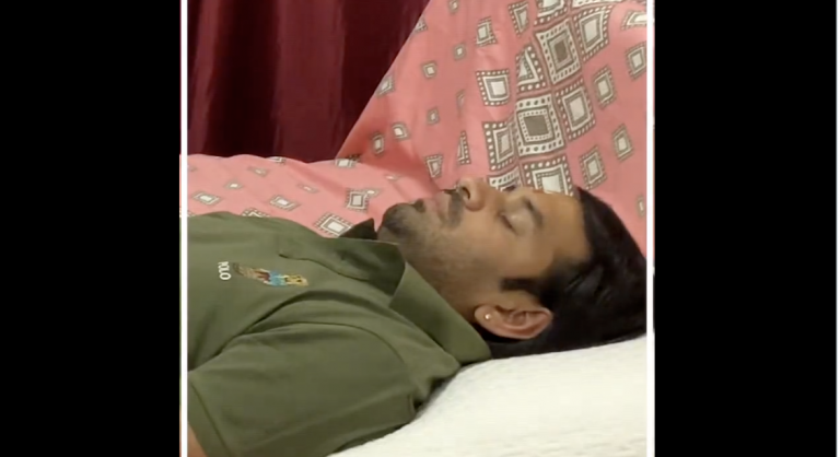 Bihar cabinet minister Tej Pratap Yadav tweets video of himself watching Shri Krishna while asleep, well past midnight, netizens amused