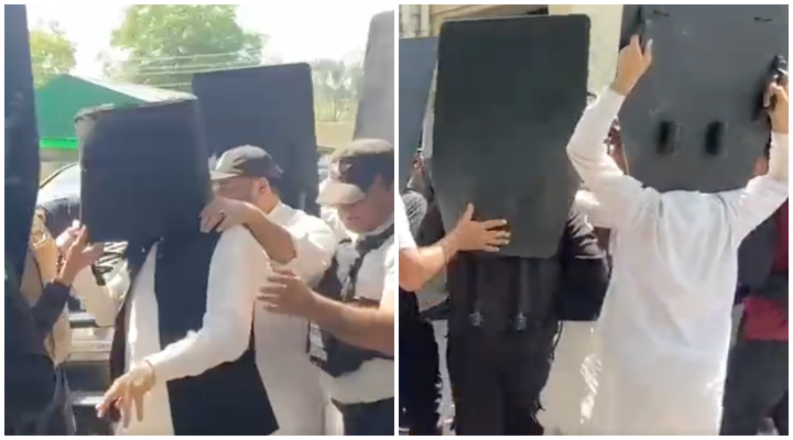‘Bulletproof burqa’: Pakistan’s ex-PM Imran Khan appears in Lahore court surrounded amid heavy security and a bulletproof bucket covering his head