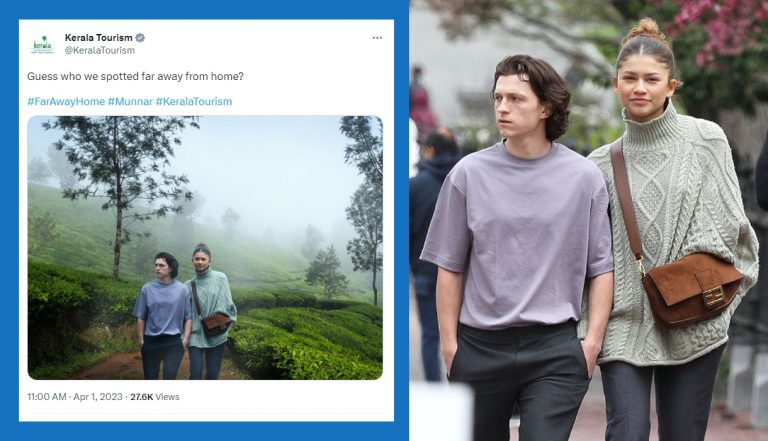 Unethical Photoshop or April Fools prank? People amused as Kerala Tourism posts doctored photo of Hollywood stars Tom Holland and Zendaya