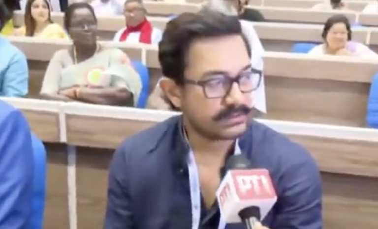 Aamir Khan attends National conclave Mann Ki Baat @ 100, praises PM Modi for communicating with the people of the country 