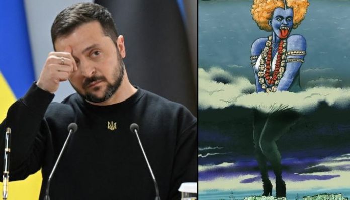 Ukraine Defense Ministry's 'Maa Kaali artwork' irks netizens, details