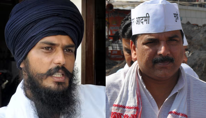 AAP leader Sanjay Singh tries to take credit for Amritpal Singh’s arrest, gets called out by Netizens