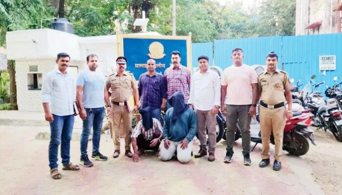 Malad police with the perpetrators.