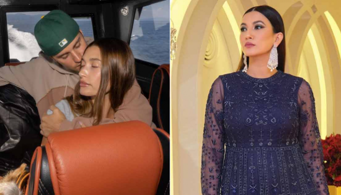 Gauahar Khan (R) criticised Hailey & Justin Bieber (L) for ridiculing Ramadan.